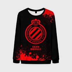 Свитшот мужской Club Brugge - red gradient, цвет: 3D-черный