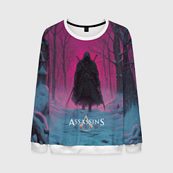 Свитшот мужской Assassins Creed воин в закате, цвет: 3D-белый