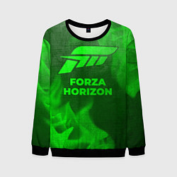 Свитшот мужской Forza Horizon - green gradient, цвет: 3D-черный