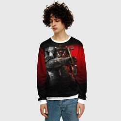 Свитшот мужской Ассасинс Крид Тени, цвет: 3D-белый — фото 2