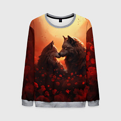 Свитшот мужской Волчья страсть, цвет: 3D-меланж