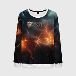Свитшот мужской Stronghold сrusader небесная мощь, цвет: 3D-белый