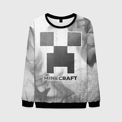 Свитшот мужской Minecraft - white gradient, цвет: 3D-черный