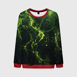 Мужской свитшот Зеленые волокна - текстура