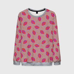 Мужской свитшот Узор из пурпурных листьев