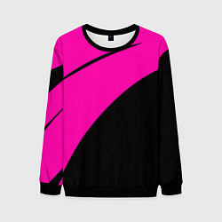 Мужской свитшот Розовый с чёрным двуцветный с полосой