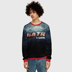 Свитшот мужской Батя в здании, цвет: 3D-красный — фото 2
