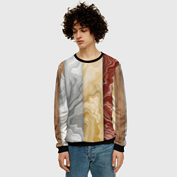 Свитшот мужской Мрамор и дерево, цвет: 3D-черный — фото 2