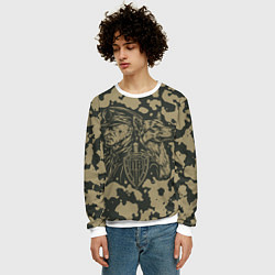 Свитшот мужской Пограничник с собакой, цвет: 3D-белый — фото 2