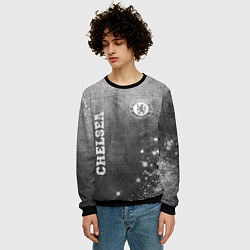Свитшот мужской Chelsea - grey gradient вертикально, цвет: 3D-черный — фото 2