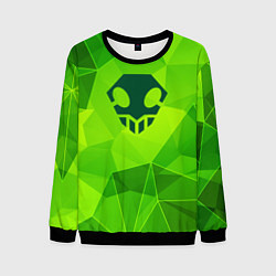 Свитшот мужской Bleach green poly, цвет: 3D-черный