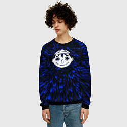 Свитшот мужской Tomodachi Game blue energy, цвет: 3D-черный — фото 2