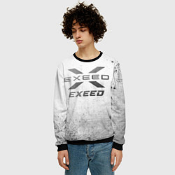 Свитшот мужской Exeed - white gradient, цвет: 3D-черный — фото 2
