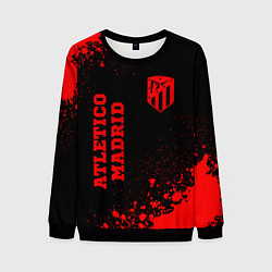 Свитшот мужской Atletico Madrid - red gradient вертикально, цвет: 3D-черный
