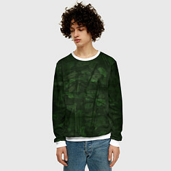Свитшот мужской Абстракция - strange camouflage, цвет: 3D-белый — фото 2