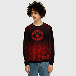 Свитшот мужской Manchester United red poly, цвет: 3D-черный — фото 2