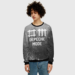 Свитшот мужской Depeche Mode - grey gradient, цвет: 3D-черный — фото 2