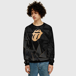Свитшот мужской Rolling Stones golden poly, цвет: 3D-черный — фото 2