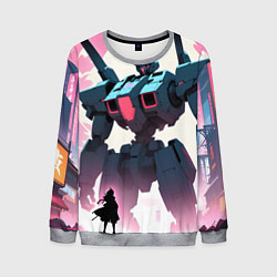 Свитшот мужской Аниме и роботы, цвет: 3D-меланж