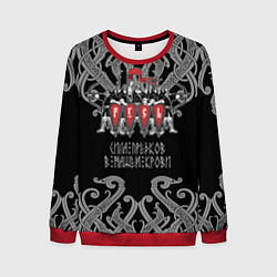 Свитшот мужской Русь дружина богатыри, цвет: 3D-красный