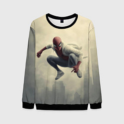 Свитшот мужской Человек паук в прыжке, цвет: 3D-черный