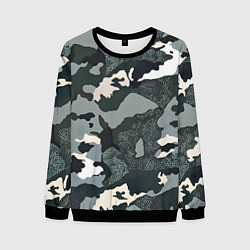 Свитшот мужской Темно зеленый камуфляж, цвет: 3D-черный
