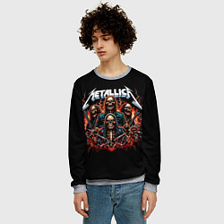 Свитшот мужской Metallica forever - thrash metal, цвет: 3D-меланж — фото 2