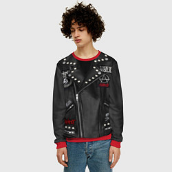 Свитшот мужской Косуха с нашивками Slipknot, цвет: 3D-красный — фото 2