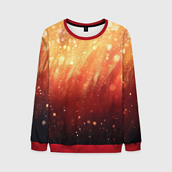 Мужской свитшот Желто-красная текстура блестящая
