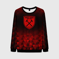 Свитшот мужской West Ham red poly, цвет: 3D-черный