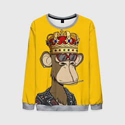 Свитшот мужской NFT ape king, цвет: 3D-меланж