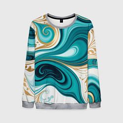 Мужской свитшот Бирюза и золото