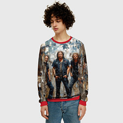 Свитшот мужской Metallica масляной краской, цвет: 3D-красный — фото 2