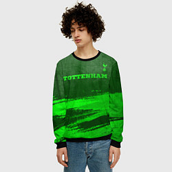 Свитшот мужской Tottenham - green gradient посередине, цвет: 3D-черный — фото 2