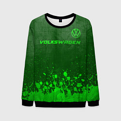 Свитшот мужской Volkswagen - green gradient посередине, цвет: 3D-черный