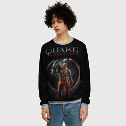 Свитшот мужской Quake champions - Visor, цвет: 3D-меланж — фото 2