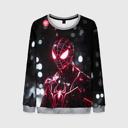 Свитшот мужской Человек-паук в красно-черном костюме, цвет: 3D-меланж