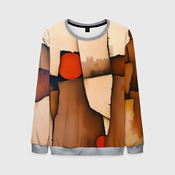 Свитшот мужской Фрагментированная композиция, цвет: 3D-меланж