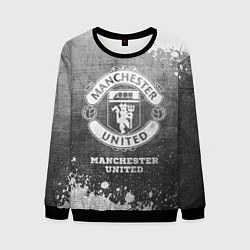 Свитшот мужской Manchester United - grey gradient, цвет: 3D-черный