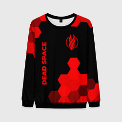 Свитшот мужской Dead Space - red gradient вертикально, цвет: 3D-черный