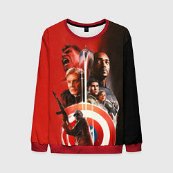 Свитшот мужской Капитан Америка Новый мир, цвет: 3D-красный
