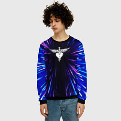 Свитшот мужской Bon Jovi neon energy, цвет: 3D-черный — фото 2
