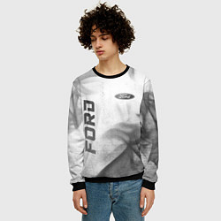 Свитшот мужской Ford - white gradient вертикально, цвет: 3D-черный — фото 2