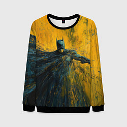 Свитшот мужской Бэтмен нарисованный кистью, цвет: 3D-черный