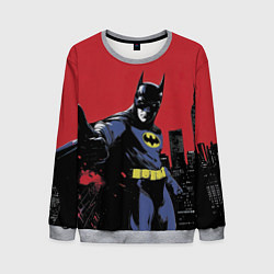 Свитшот мужской Бэтмен показывает класс, цвет: 3D-меланж