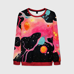 Мужской свитшот Розовая текстура в черном