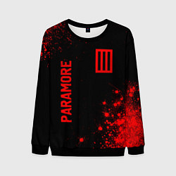 Свитшот мужской Paramore - red gradient вертикально, цвет: 3D-черный