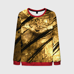 Свитшот мужской Золото с черной текстурой, цвет: 3D-красный