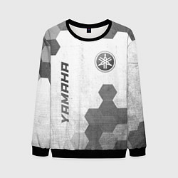 Свитшот мужской Yamaha - white gradient вертикально, цвет: 3D-черный