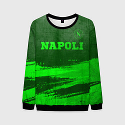 Свитшот мужской Napoli - green gradient посередине, цвет: 3D-черный